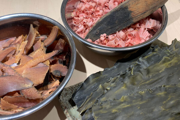 dried bonito flakes and Kombu